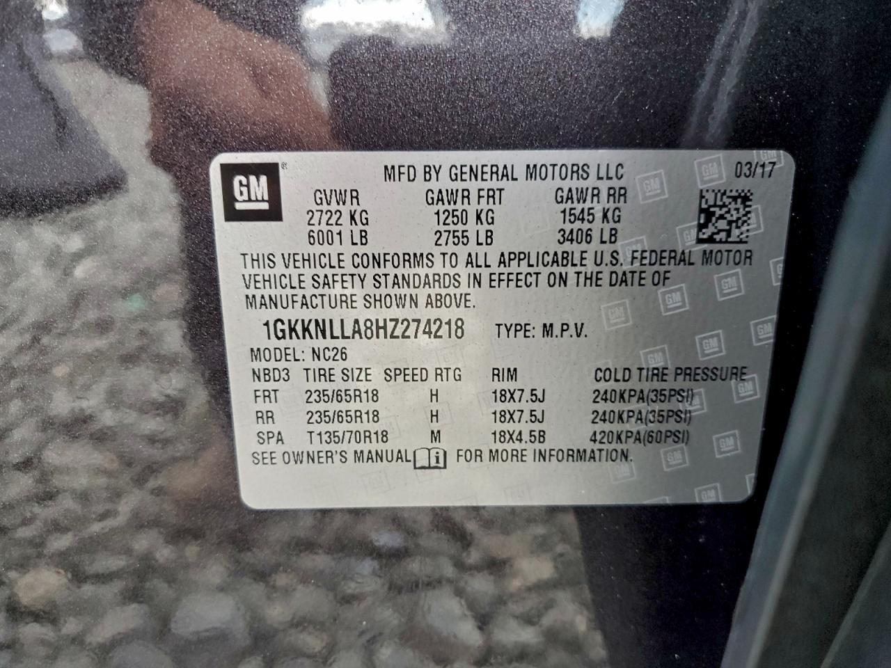 2017 GMC Acadia sle
