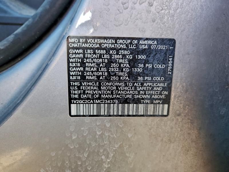 2021 Volkswagen Atlas Cross Sport s