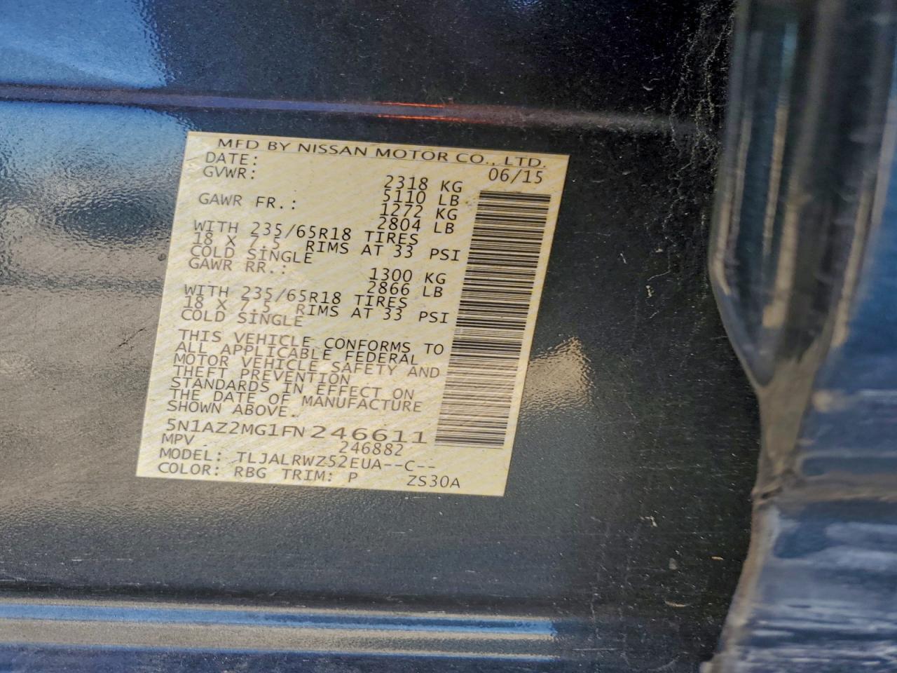 2015 Nissan Murano s