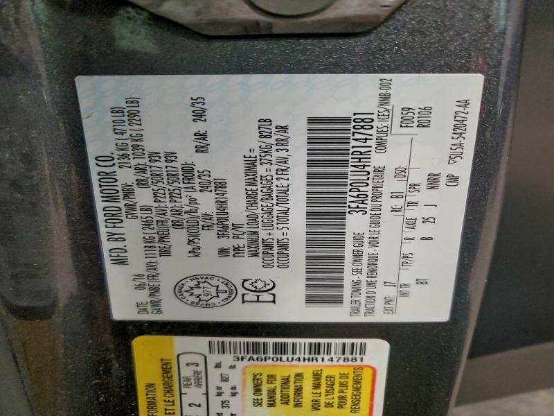 2017 Ford Fusion se Hybrid