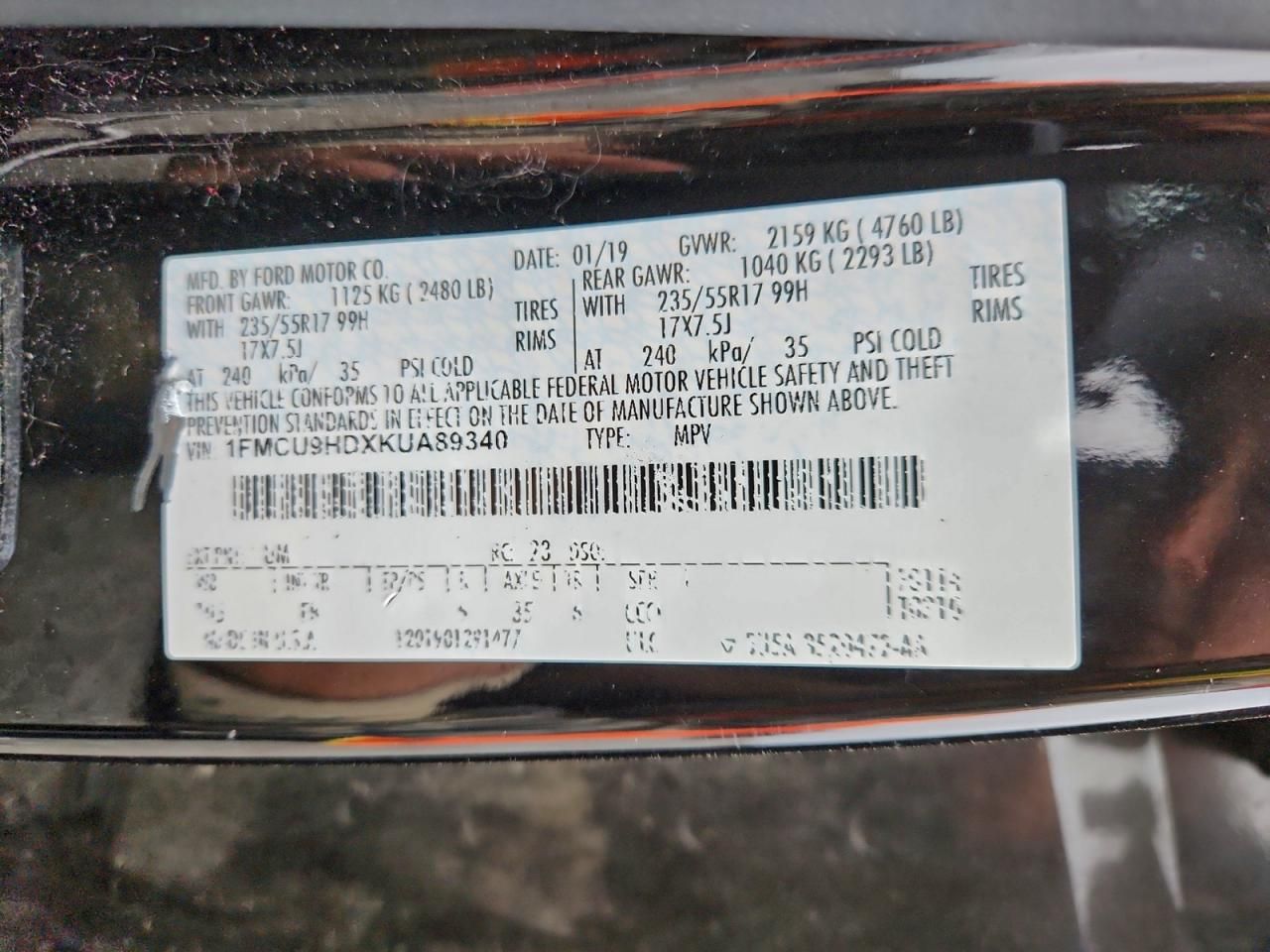 2019 Ford Escape sel