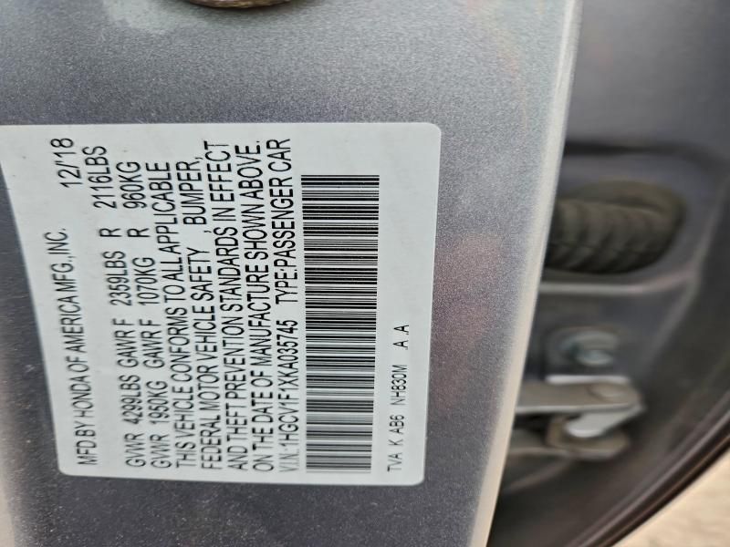 2019 Honda Accord lx