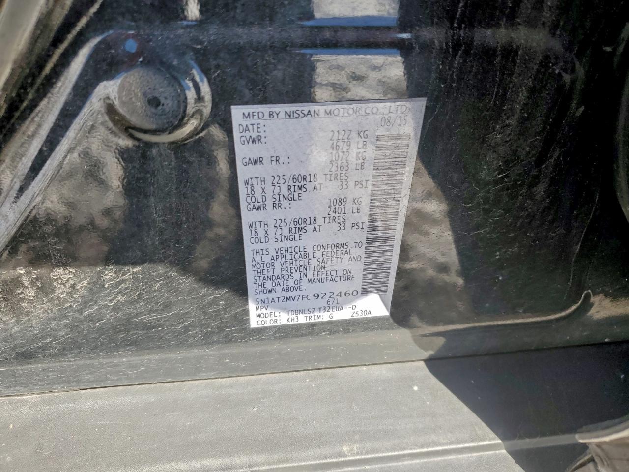 2015 Nissan Rogue sl