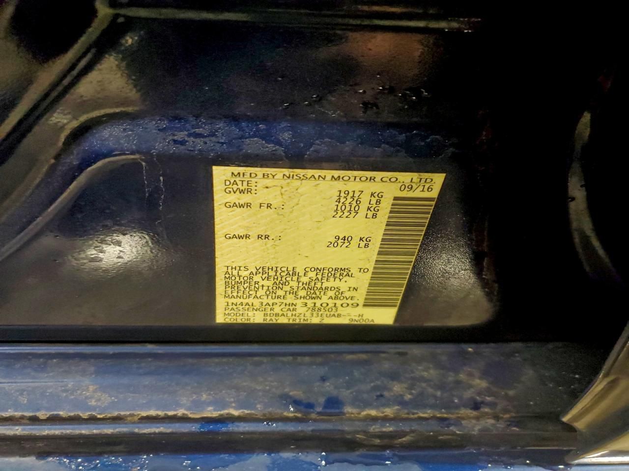 2017 Nissan Altima 2.5 sr