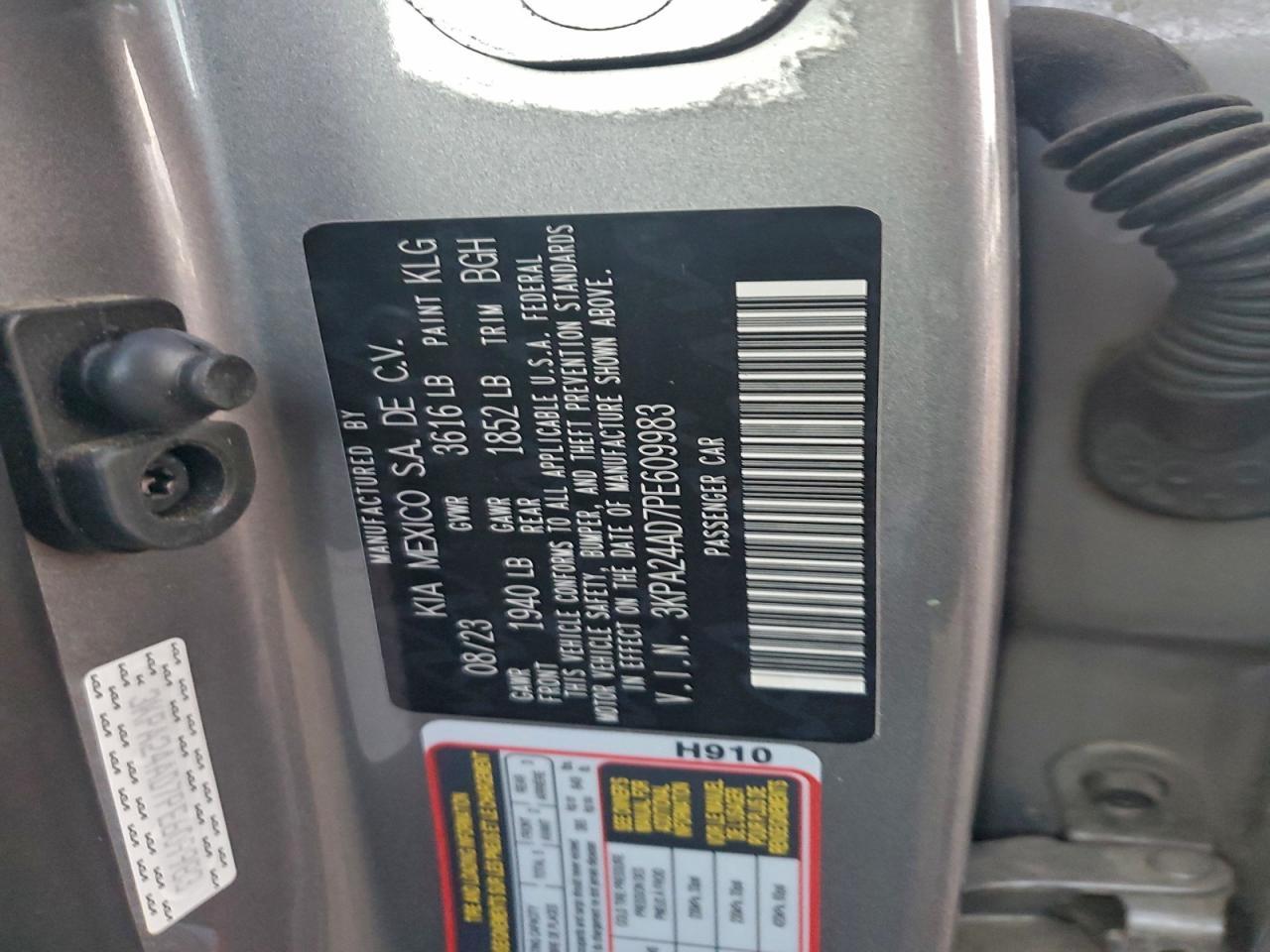2023 KIA Rio lx