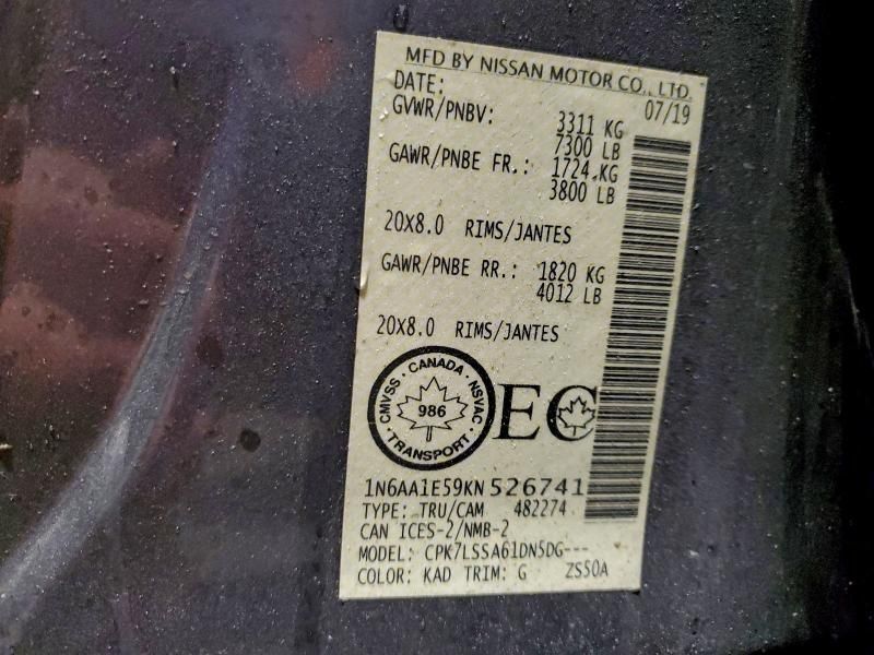 2019 Nissan Titan sv