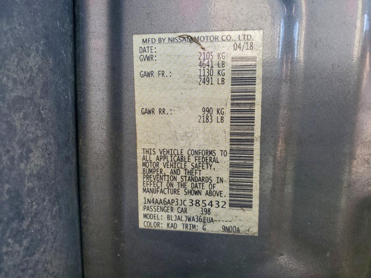 2018 Niss Maxima 3.5s