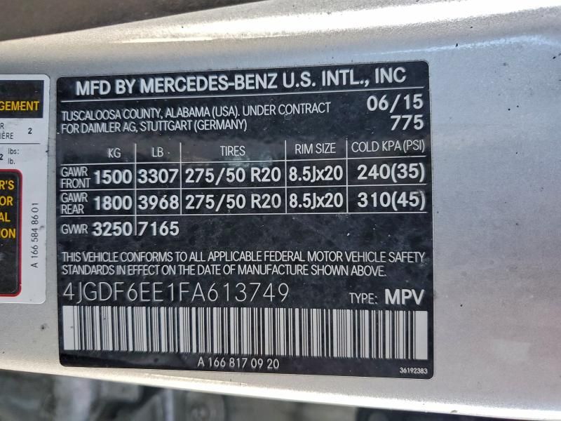 2015 Mercedes-Benz Gl 450 4matic