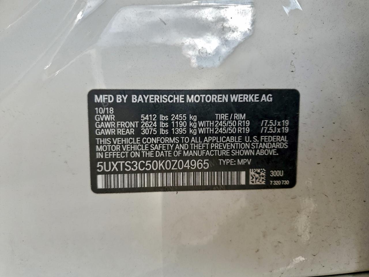 2019 BMW X3 Xdrivem40i