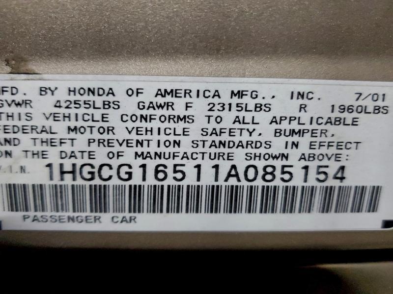 2001 Honda Accord ex