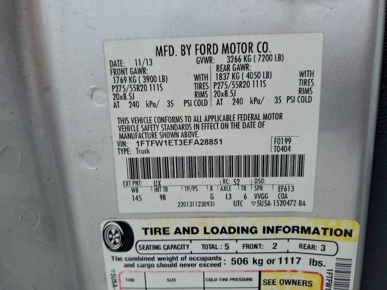 2014 Ford F150 Supercrew