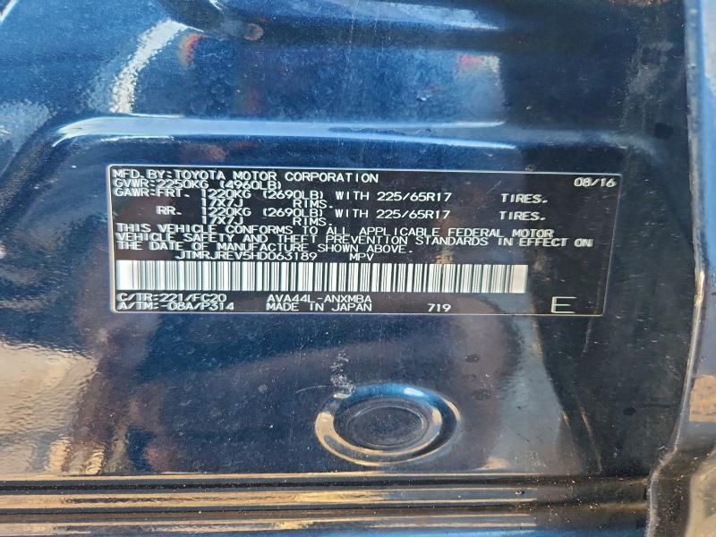 2017 Toyota Rav4 hv le