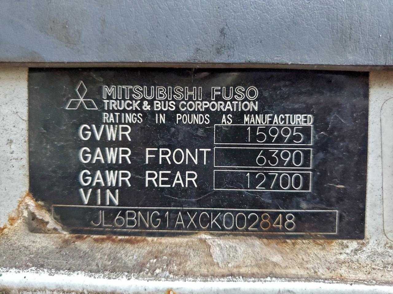 2012 Mitsubishi Fuso FEC72S BOX Truck