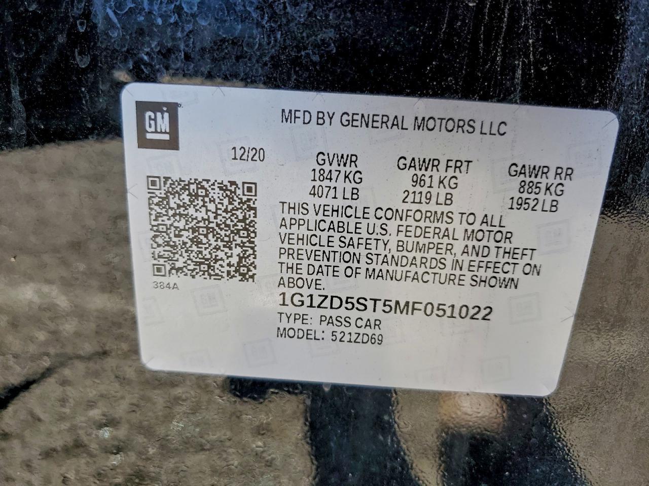 2021 Chevrolet Malibu lt