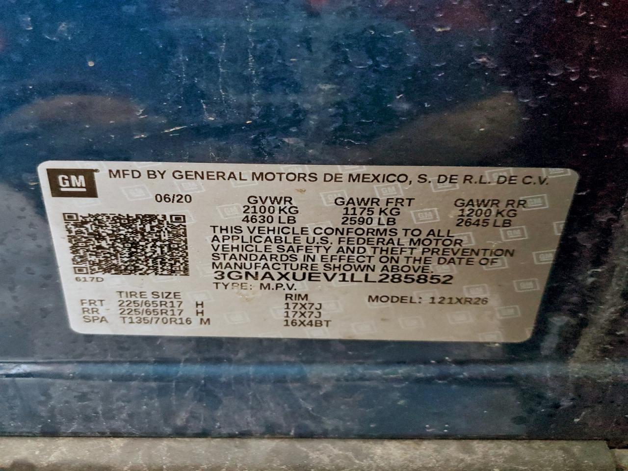 2020 Chevrolet Equinox lt