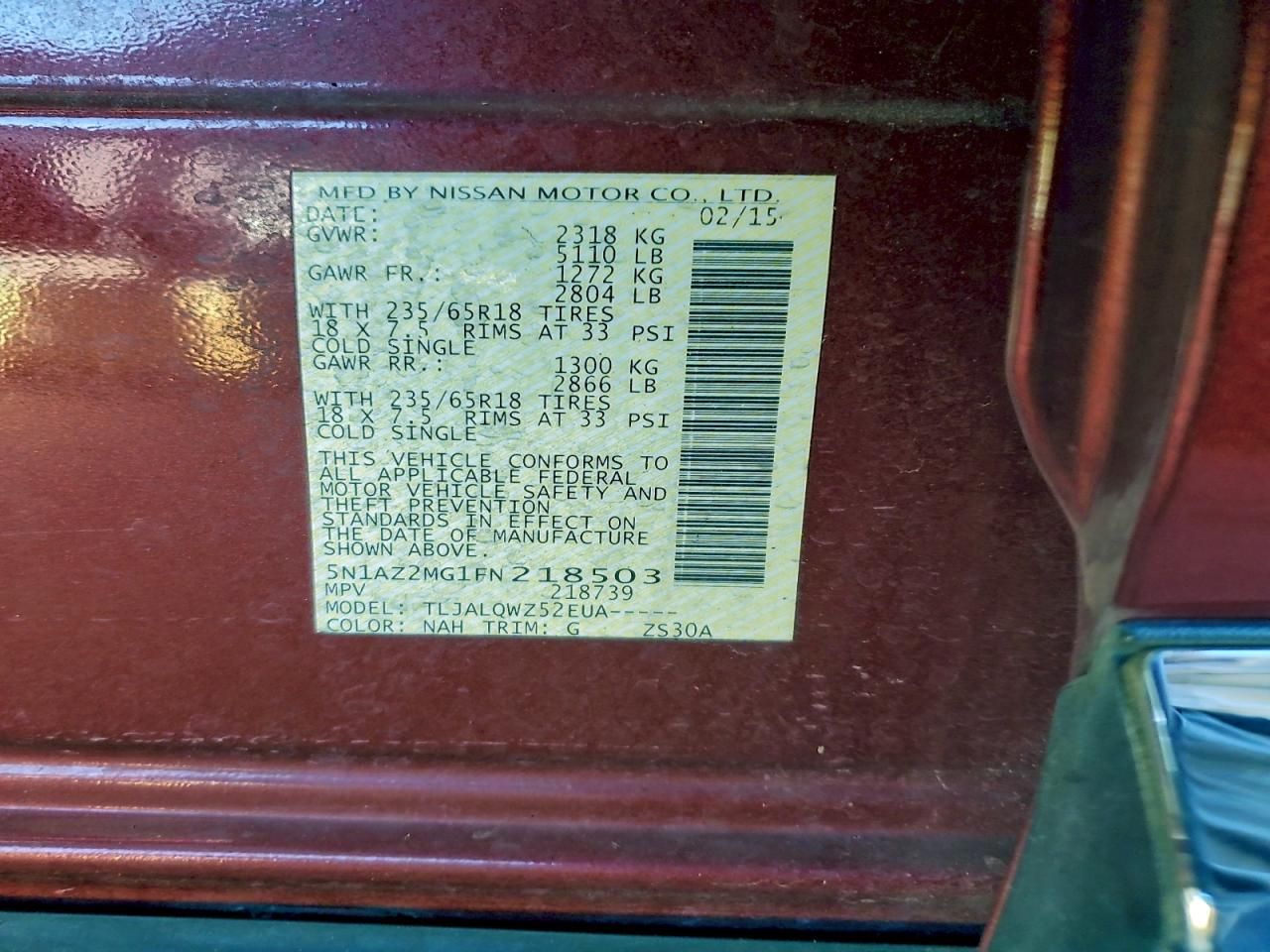 2015 Nissan Murano s