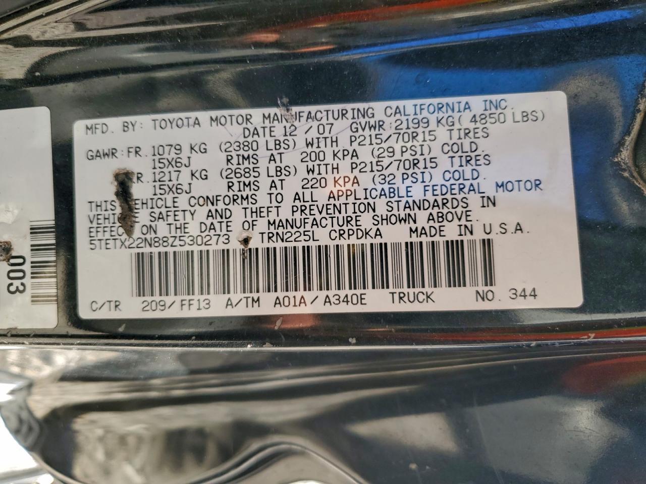 2008 Toyota Tacoma Access cab