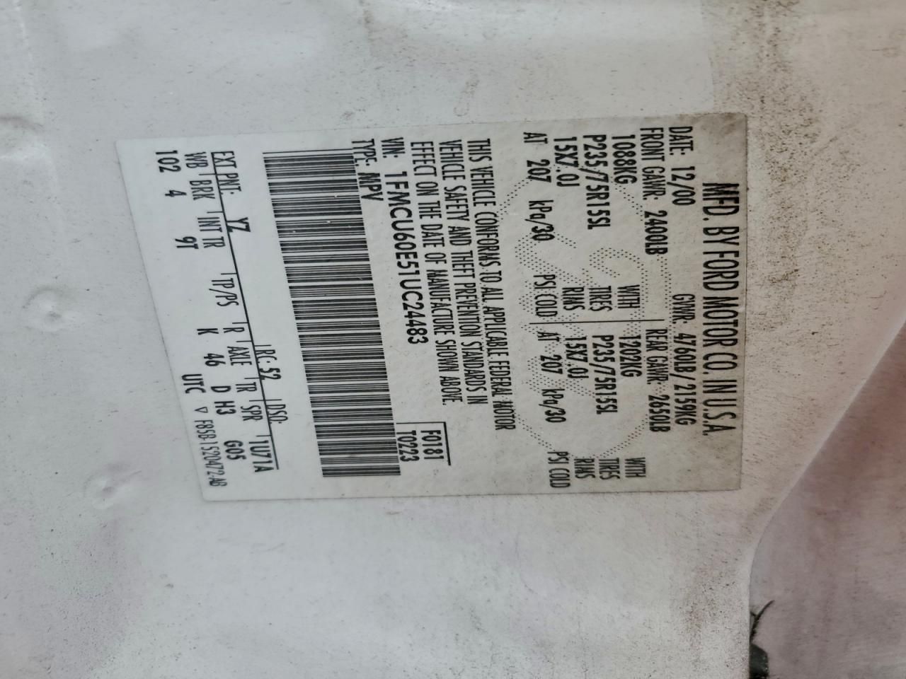 2001 Ford Explorer Sport