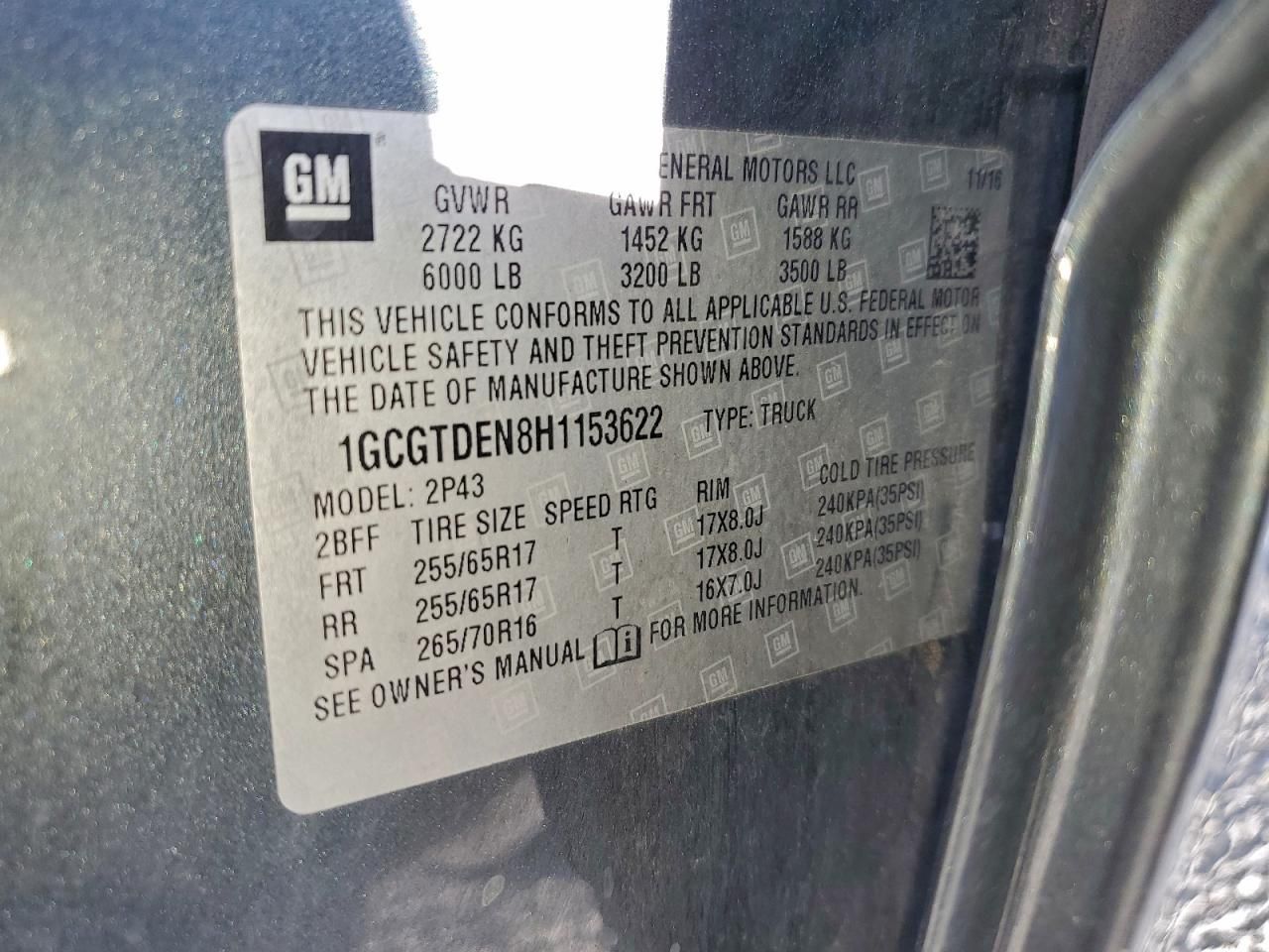 2017 Chevrolet Colorado Z71