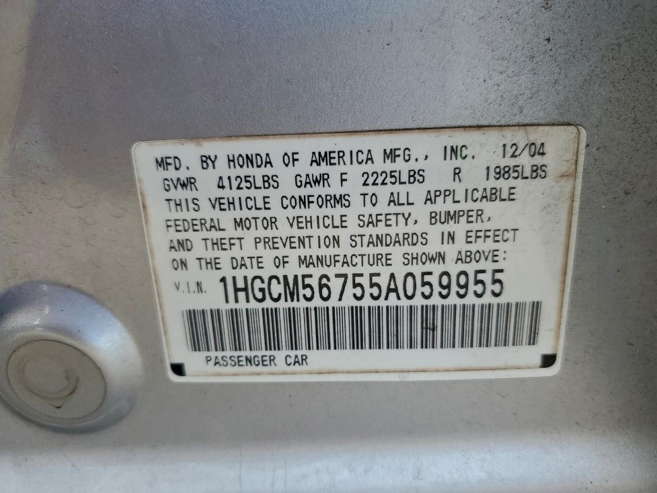 2005 Honda Accord ex