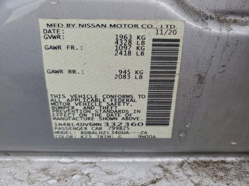 2021 Niss Altima 2.5 sv