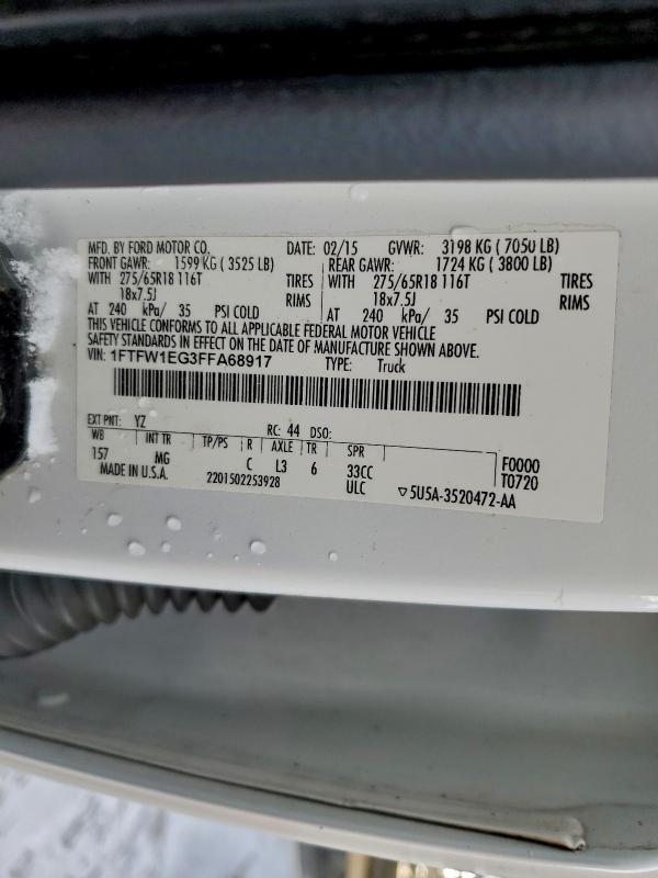 2015 Ford F150 Supercrew