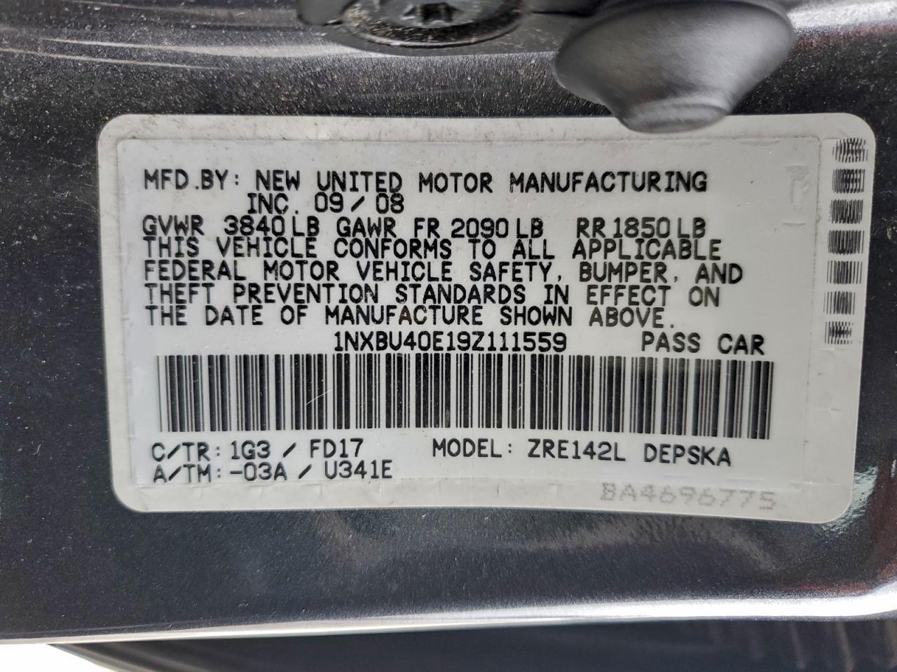 2009 Toyota Corolla Base