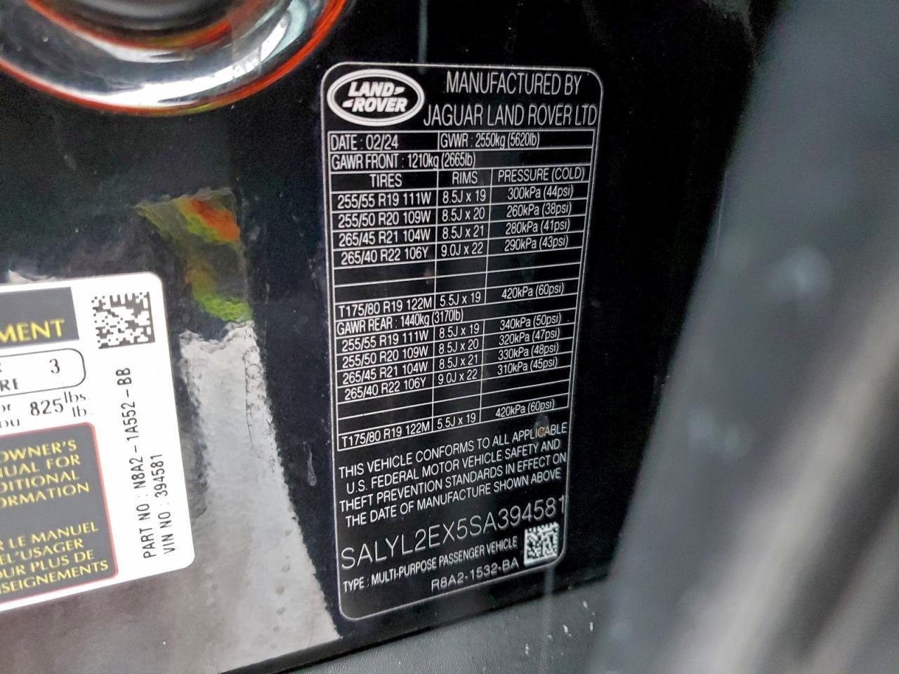 2025 Land Rover Range Rover Velar Dynamic se