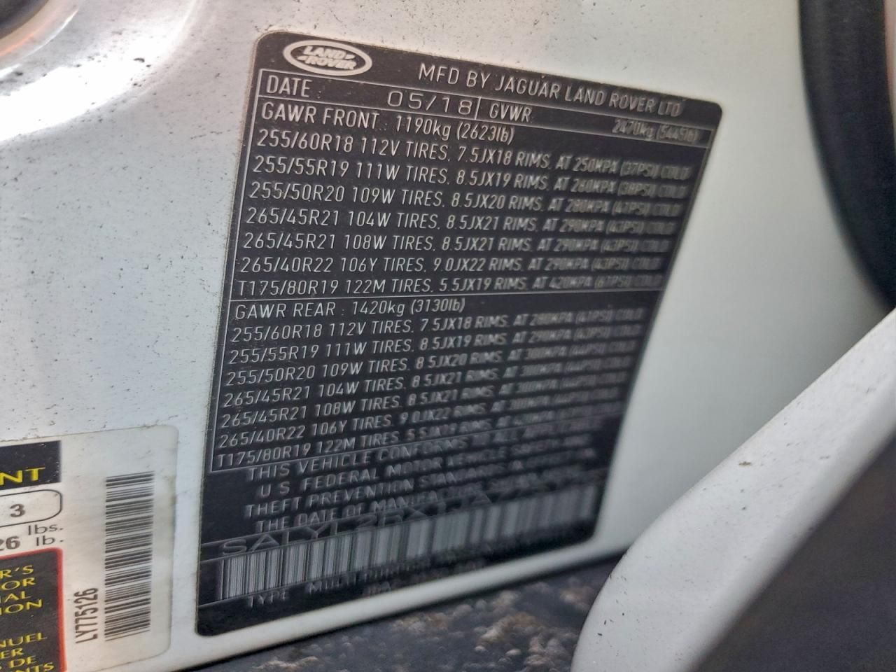 2018 Land Rover Range Rover Velar R-dynamic se