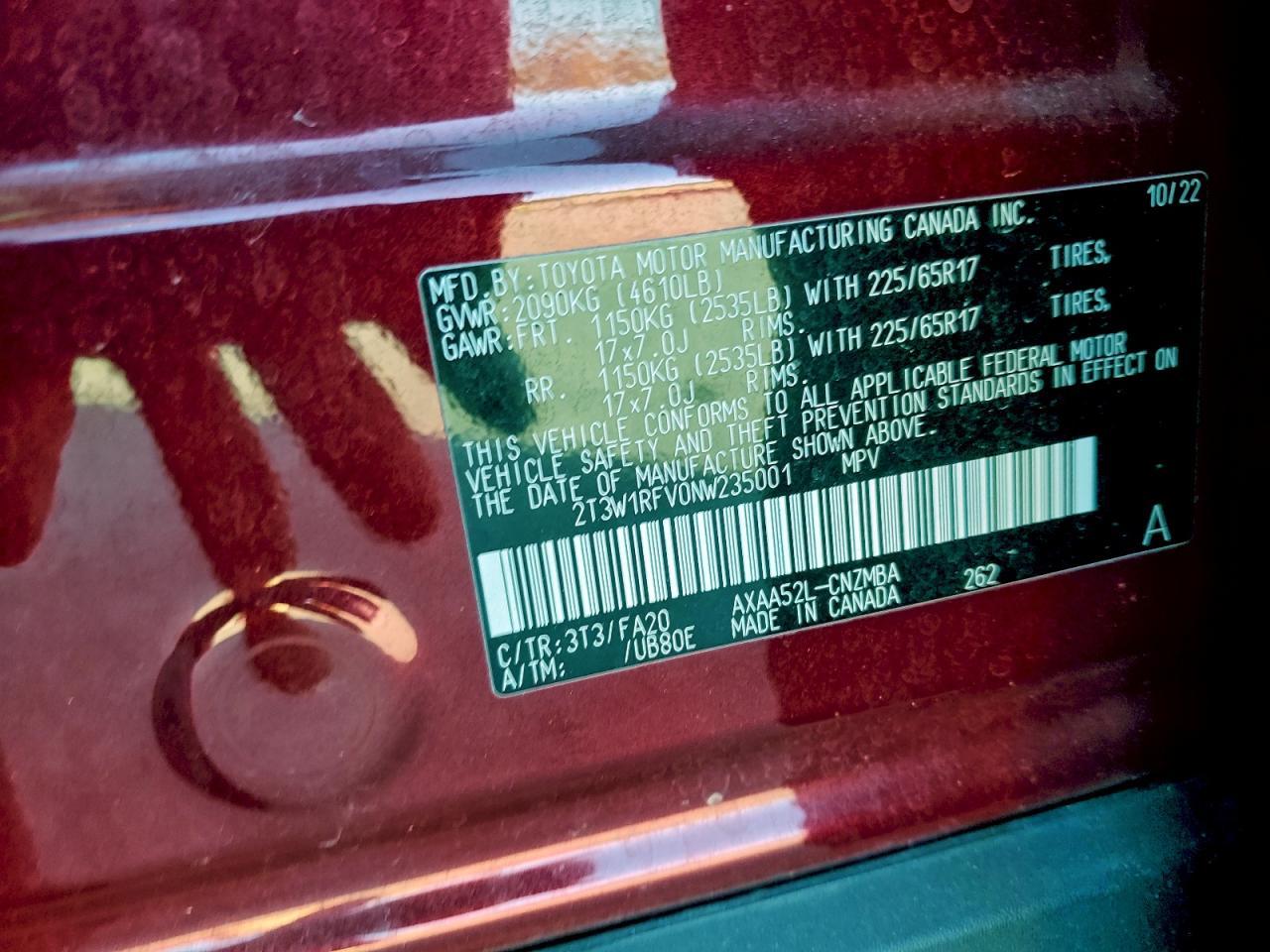 2022 Toyota Rav4 xle
