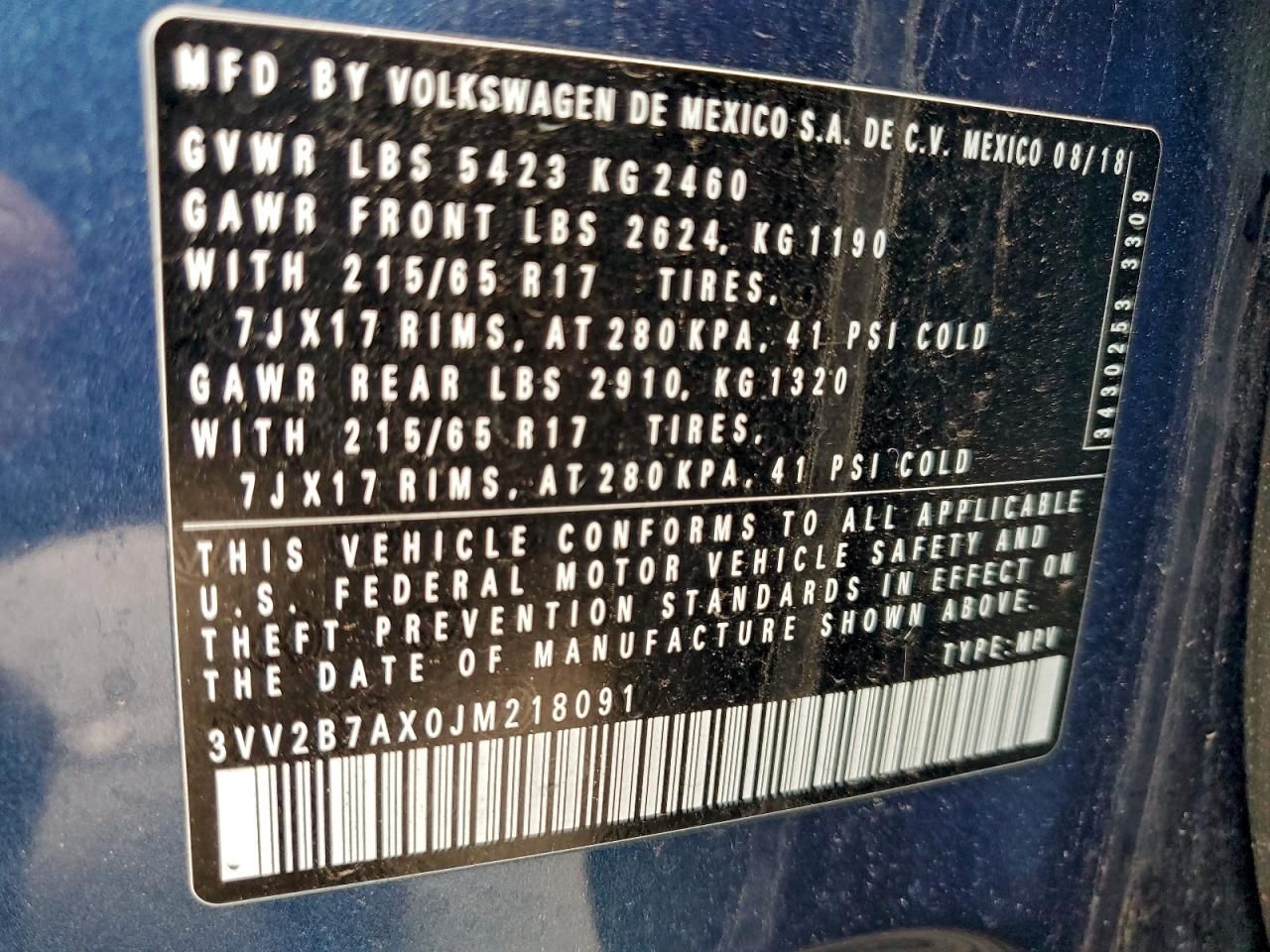 2018 Volkswagen Tiguan se