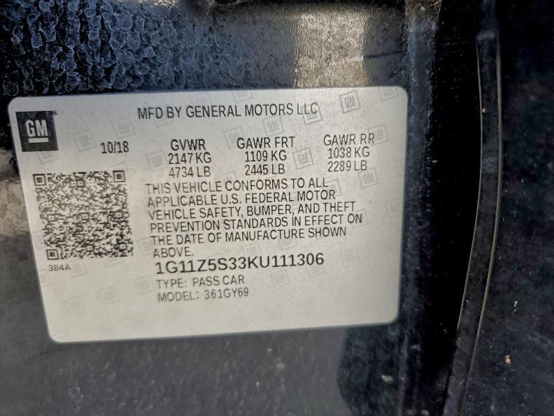 2019 Chevrolet Impala lt