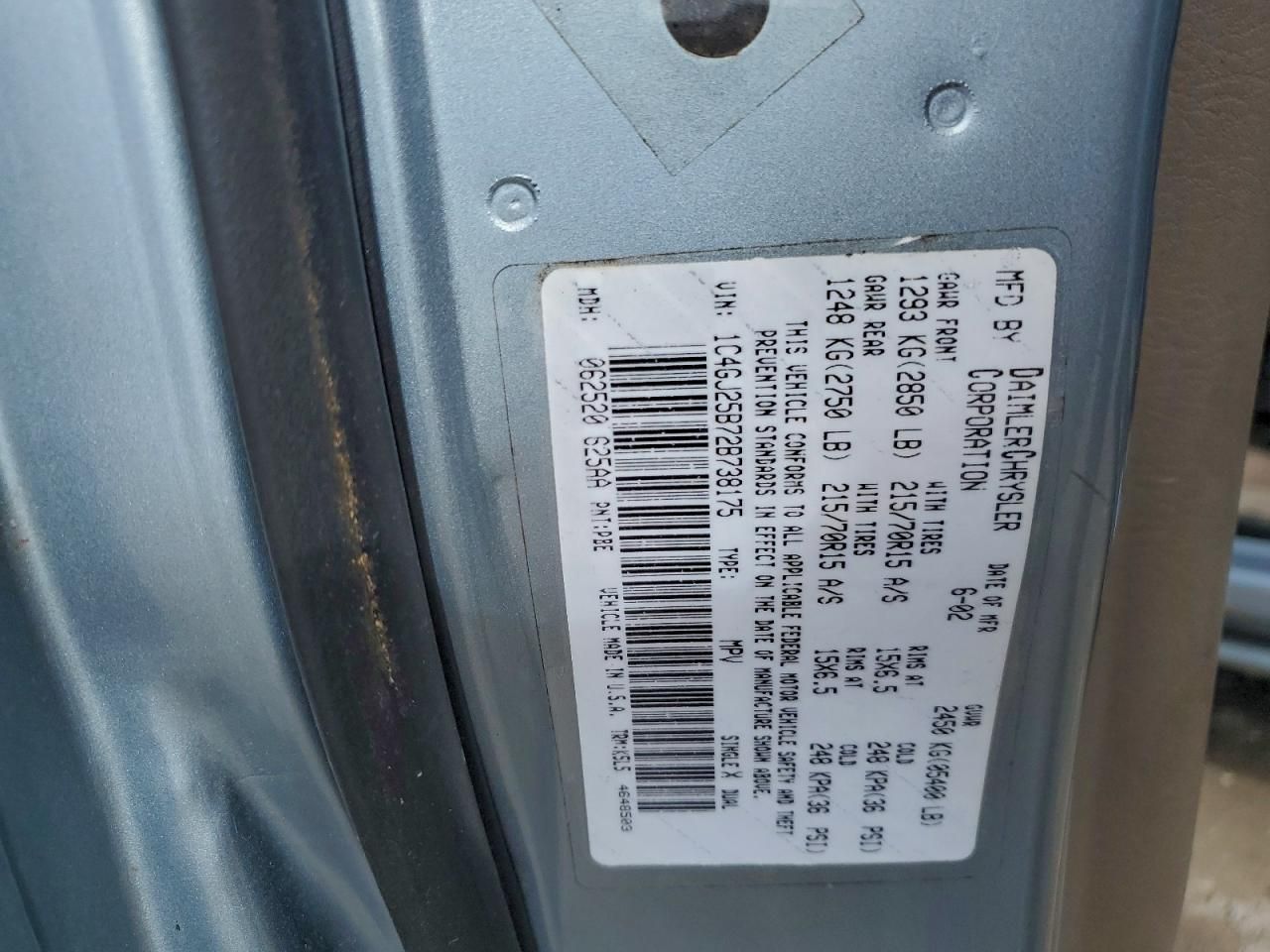 2002 Chrysler Voyager