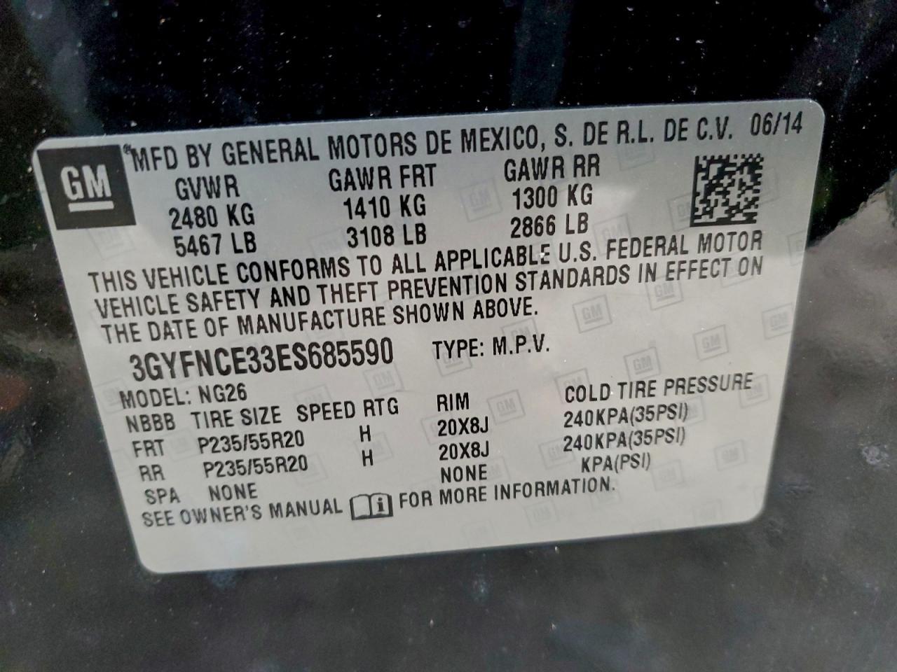 2014 Cadillac Srx Performance Collection
