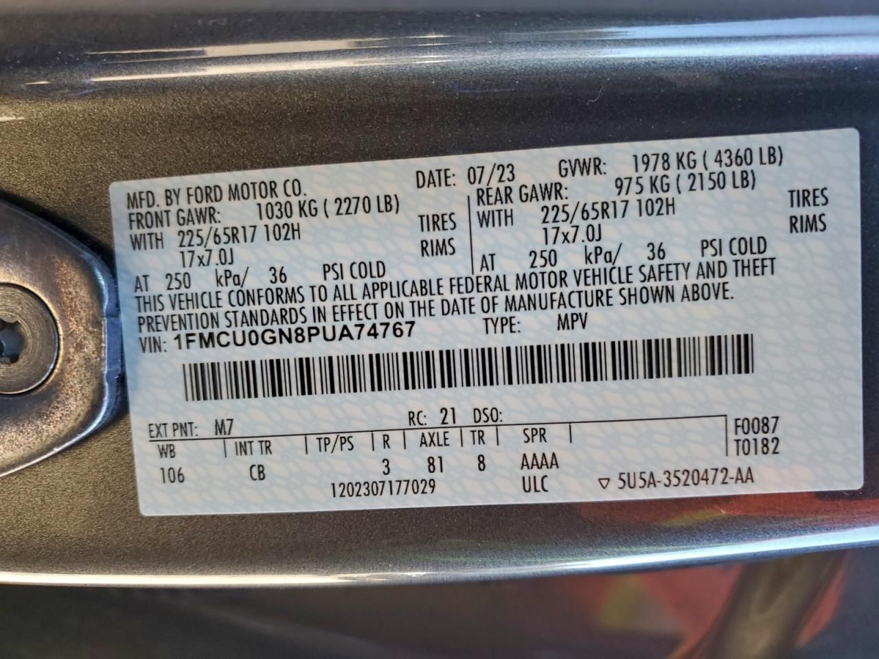 2023 Ford Escape Active