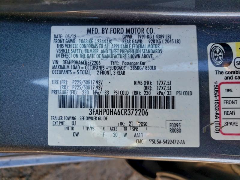 2012 Ford Fusion se