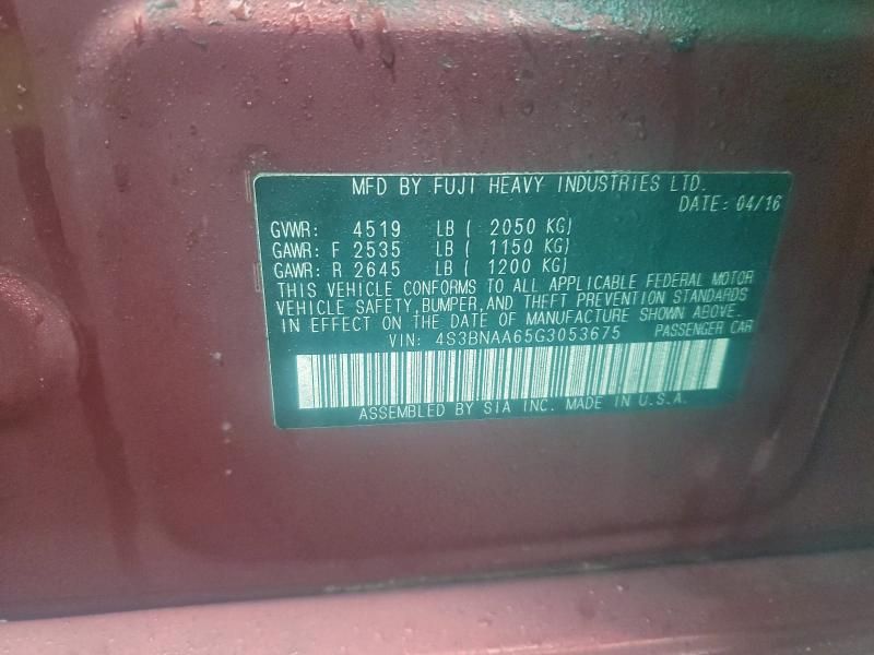 2016 Subaru Legacy 2.5i