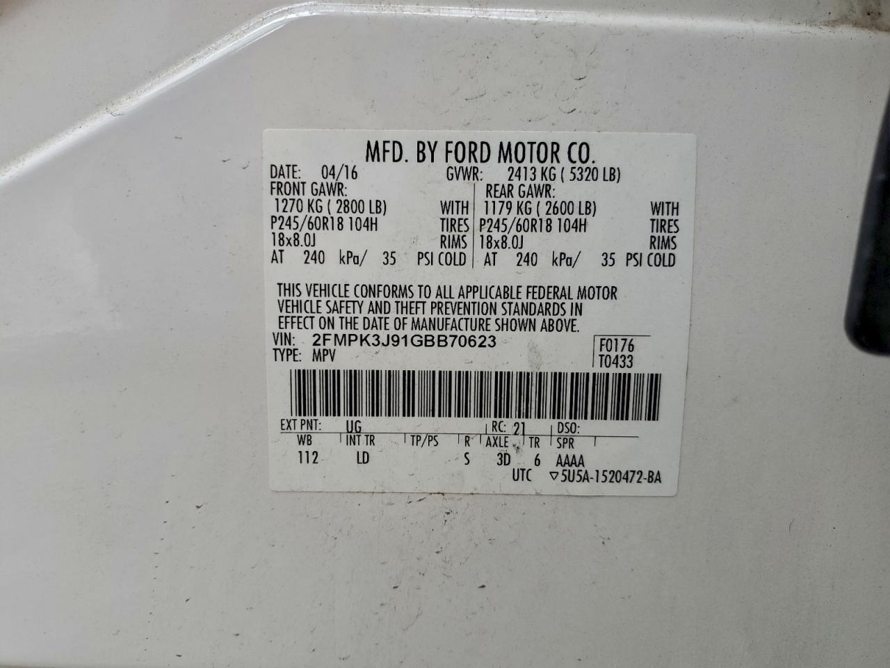 2016 Ford Edge sel
