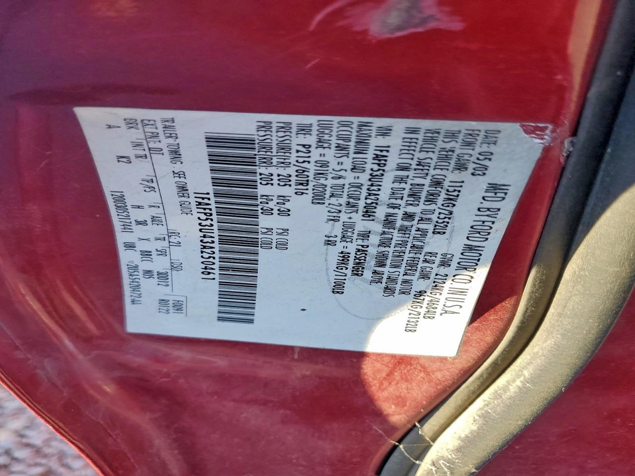 2003 Ford Taurus se
