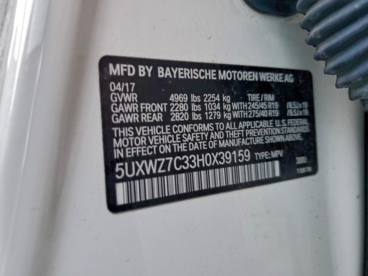 2017 BMW X3 Sdrive28i