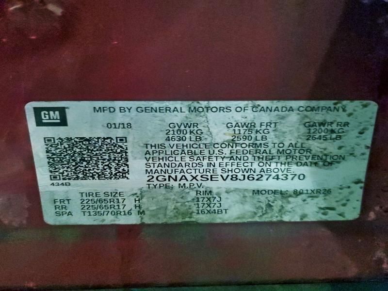 2018 Chevrolet Equinox lt