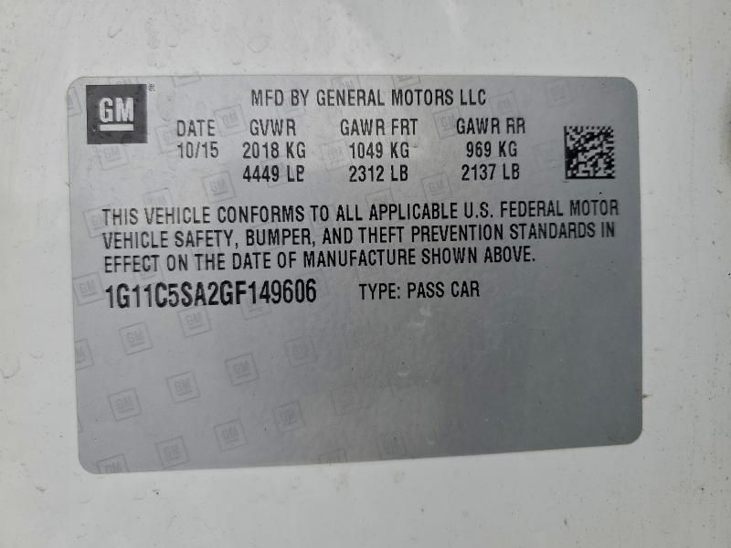 2016 Chevrolet Malibu Limited lt