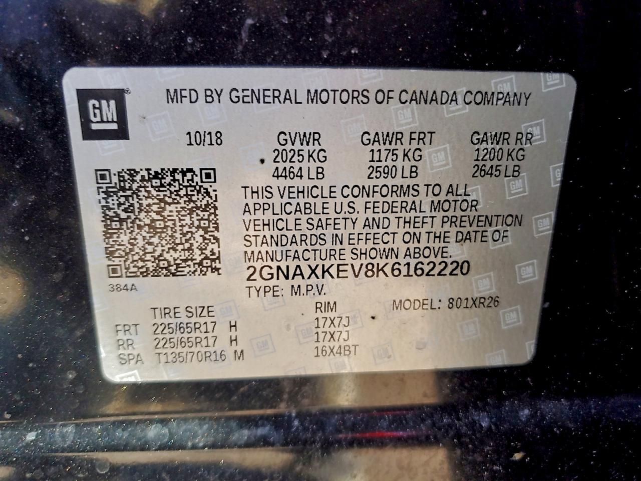 2019 Chevrolet Equinox lt