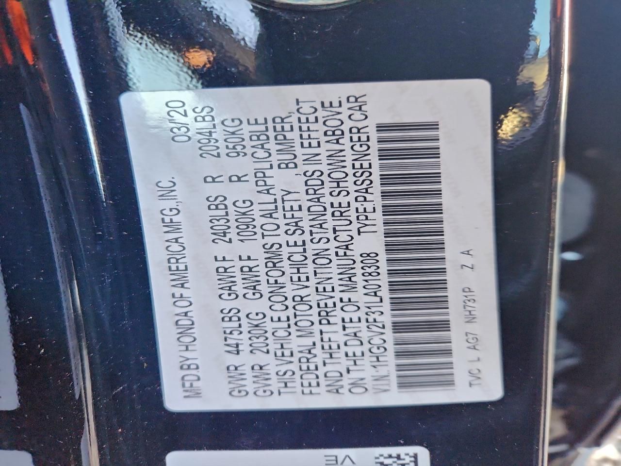 2020 Honda Accord Sport