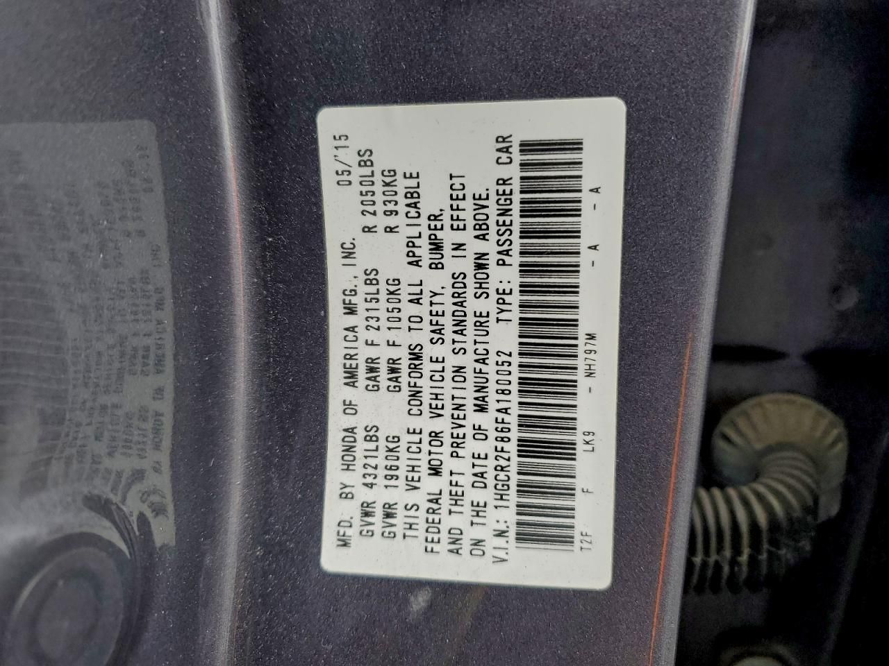 2015 Honda Accord exl