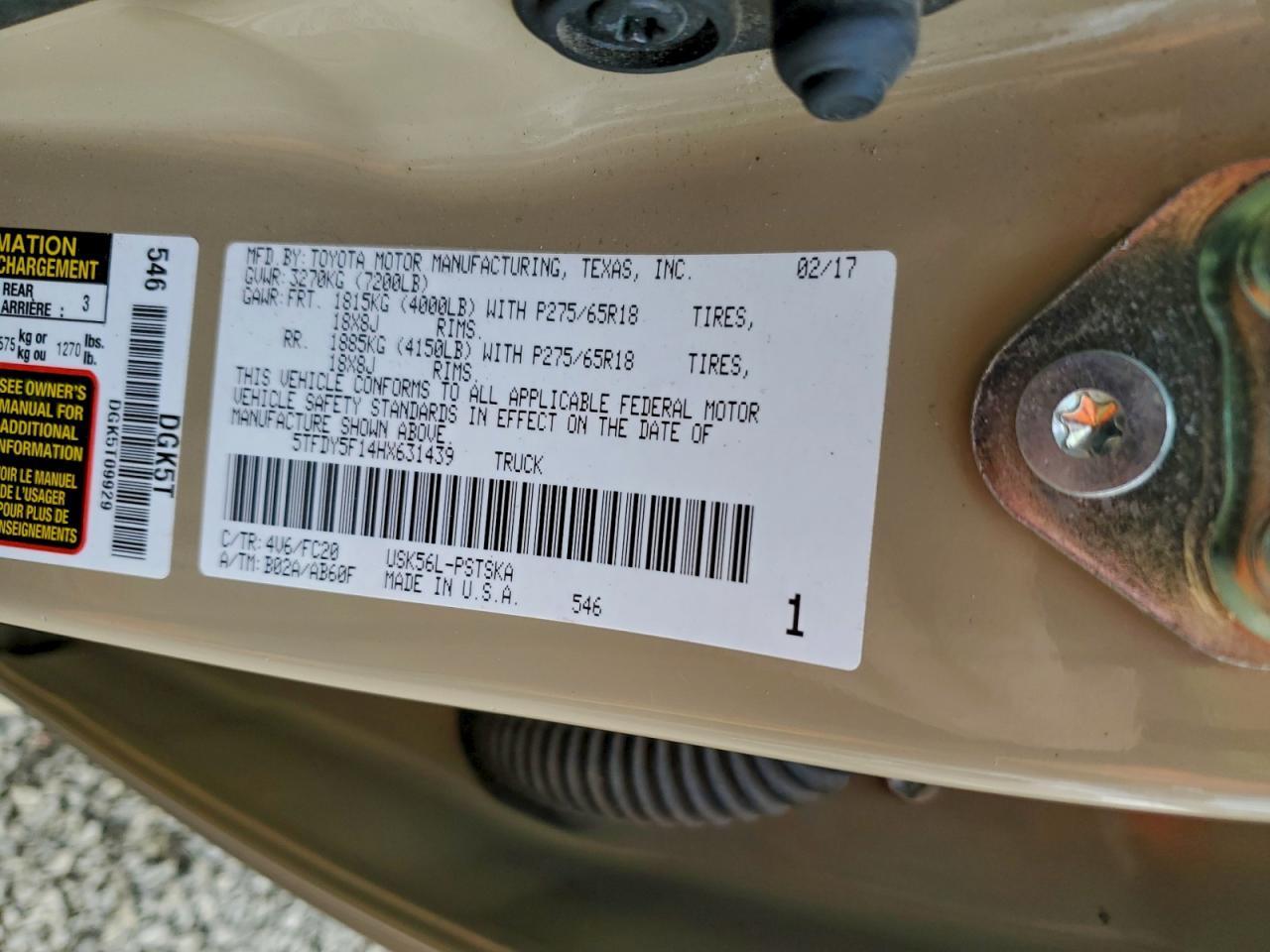 2017 Toyota Tundra SR5