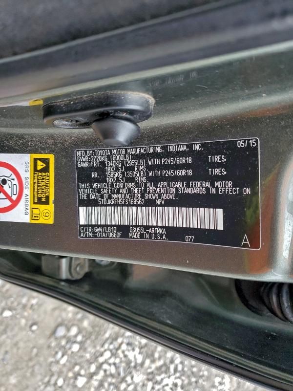 2015 Toyota Highlander xle