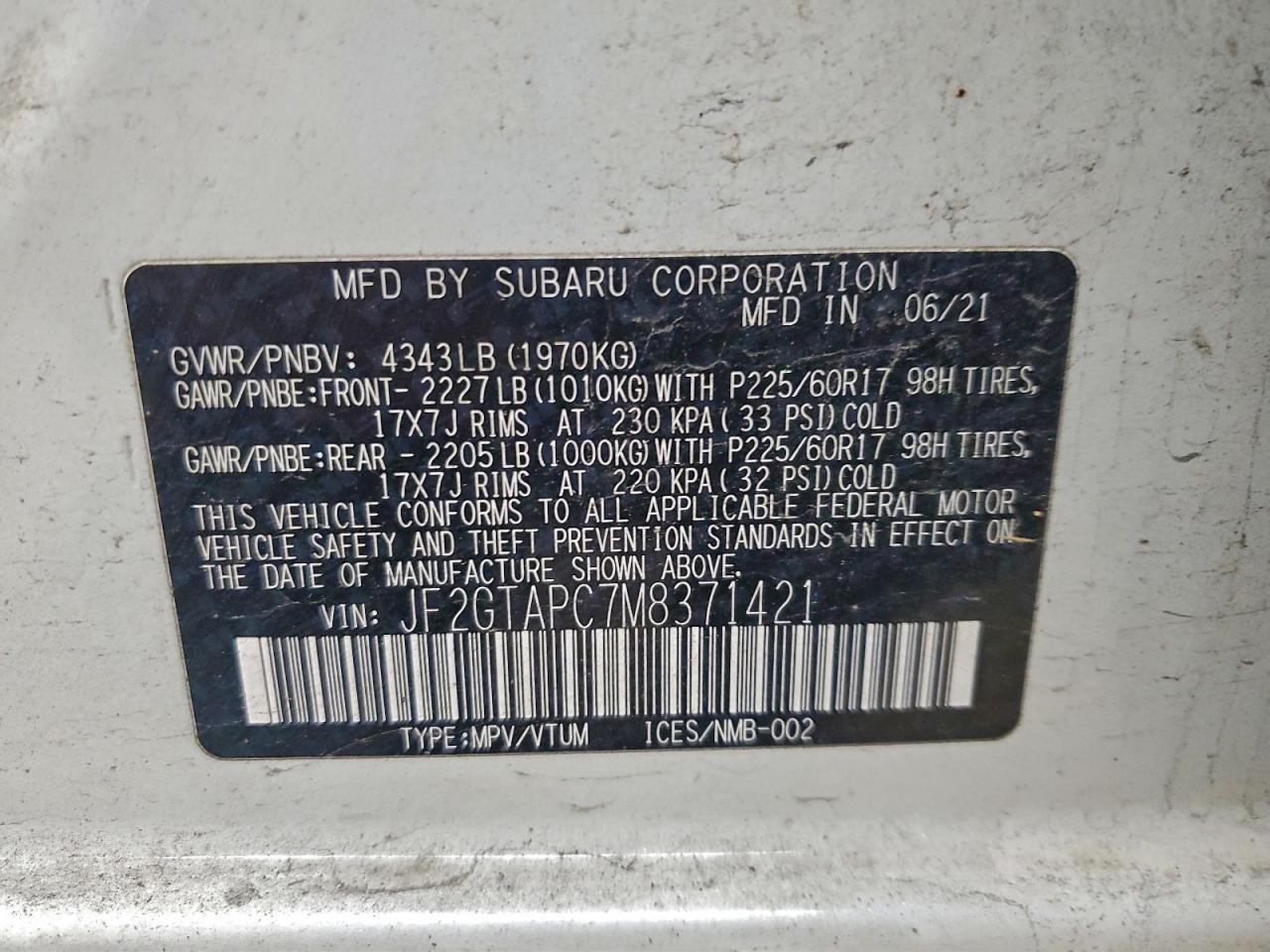 2021 Subaru Crosstrek Premium