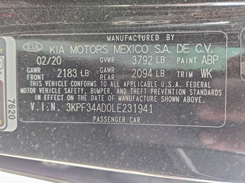 2020 KIA Forte gt Line