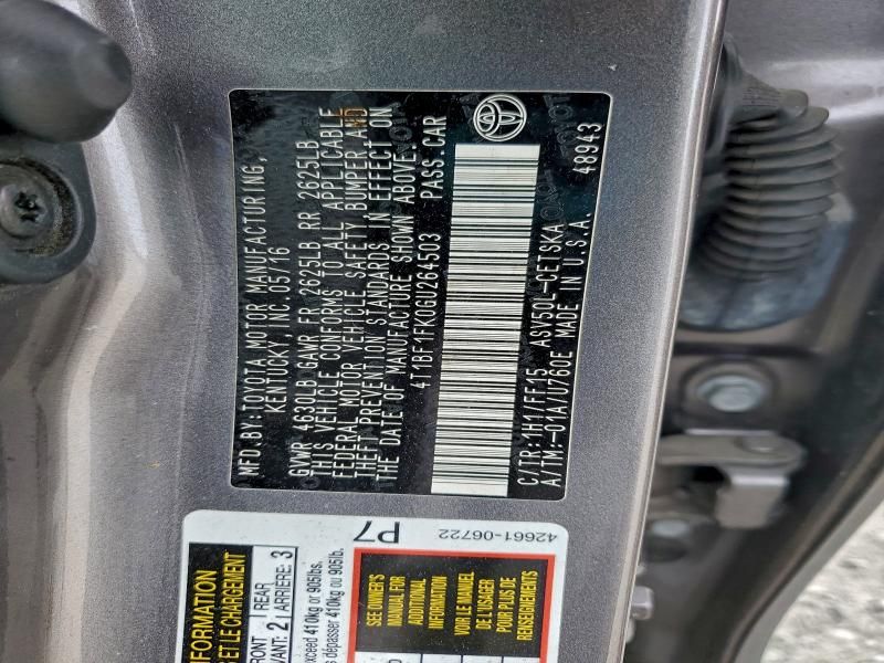 2016 Toyota Camry le